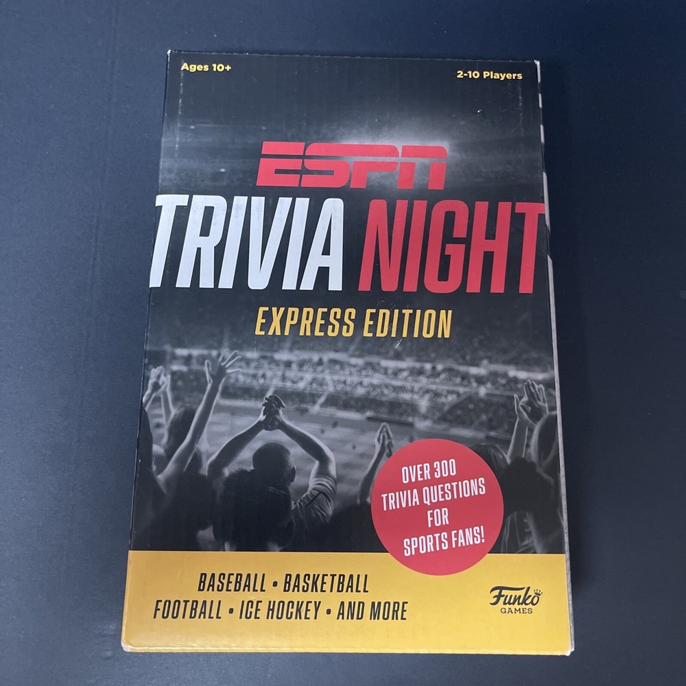 NEW- Funko Games ESPN Trivia Night Express Edition/ Trivia Game For 2-10 Players